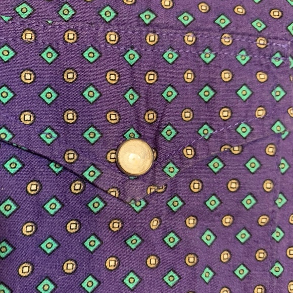 Roper Western Pearl Snap Front Short Sleeve Cotton Shirt Women Small - Picture 7 of 7